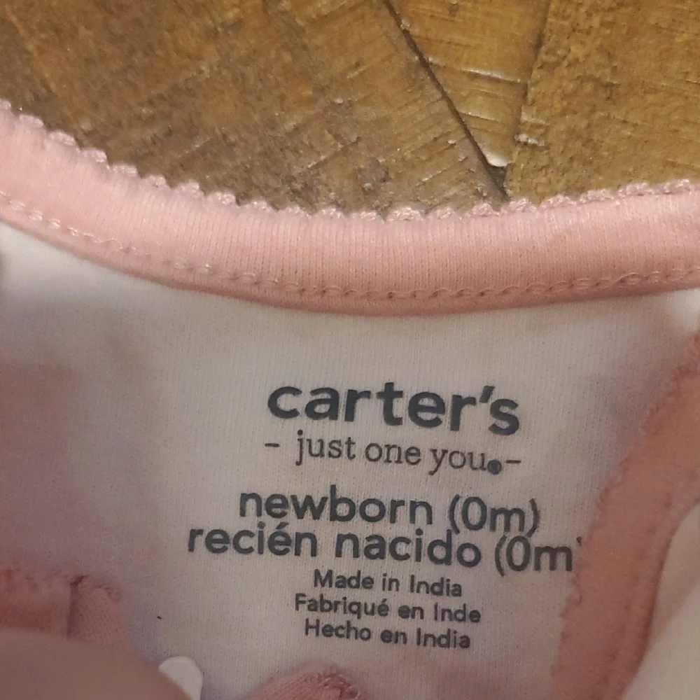🐻 Carter's Pink Animal Print Footie